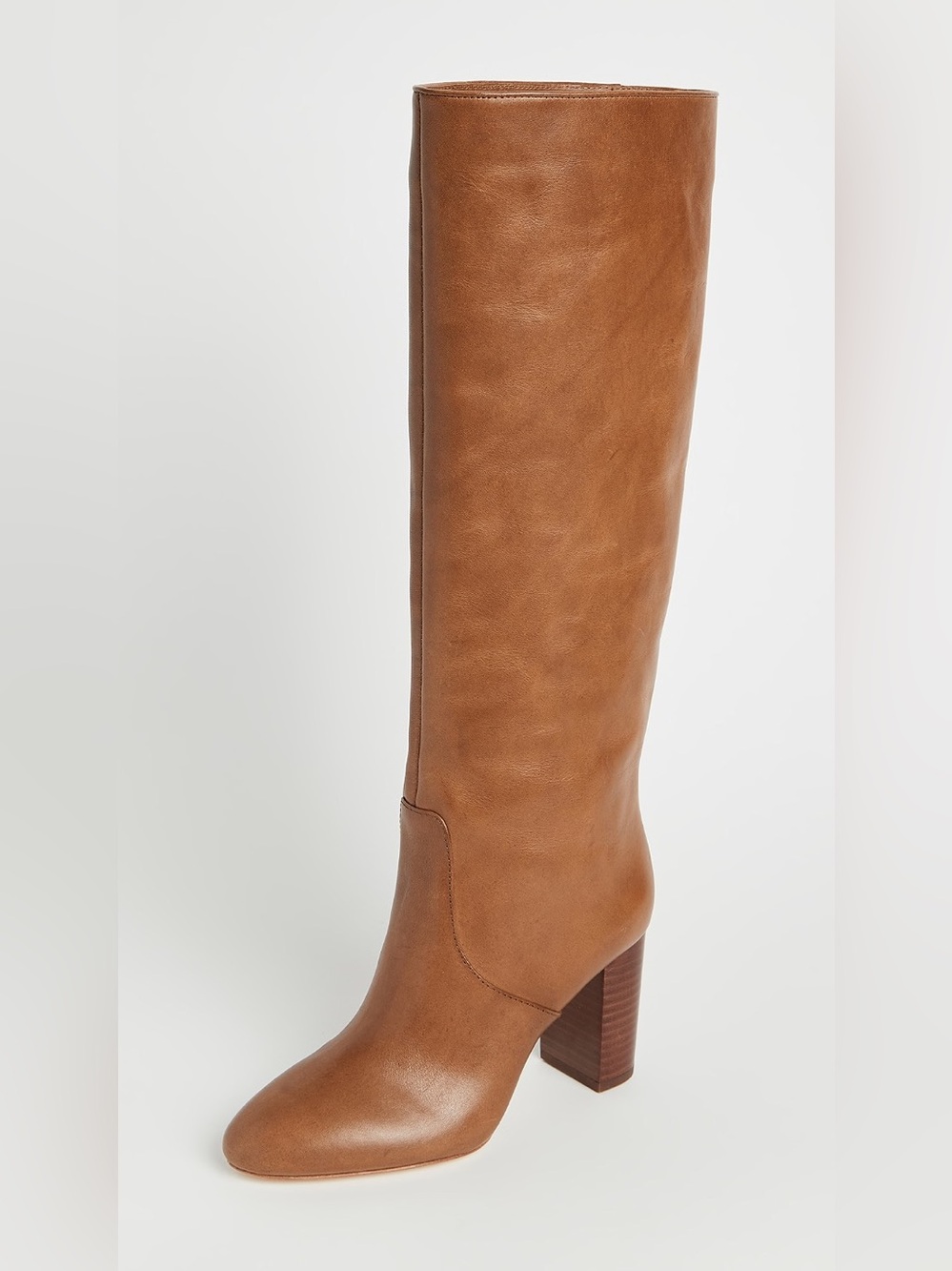 Loeffler Randall Brown Leather Boots with Heel Size 6